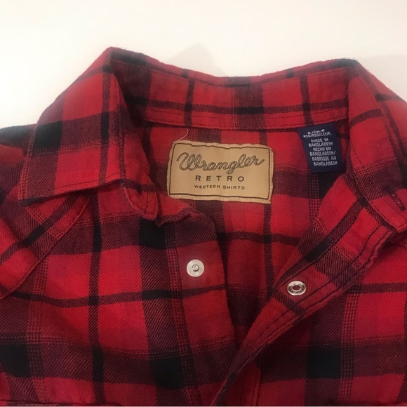 Wrangler women vintage retro western wear black pearl snap buttons size s - Picture 2 of 13